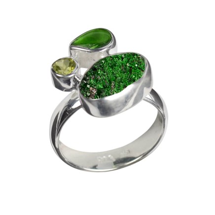 Ring Uwarowit, Peridot, Chromdiopsid 1.jpg